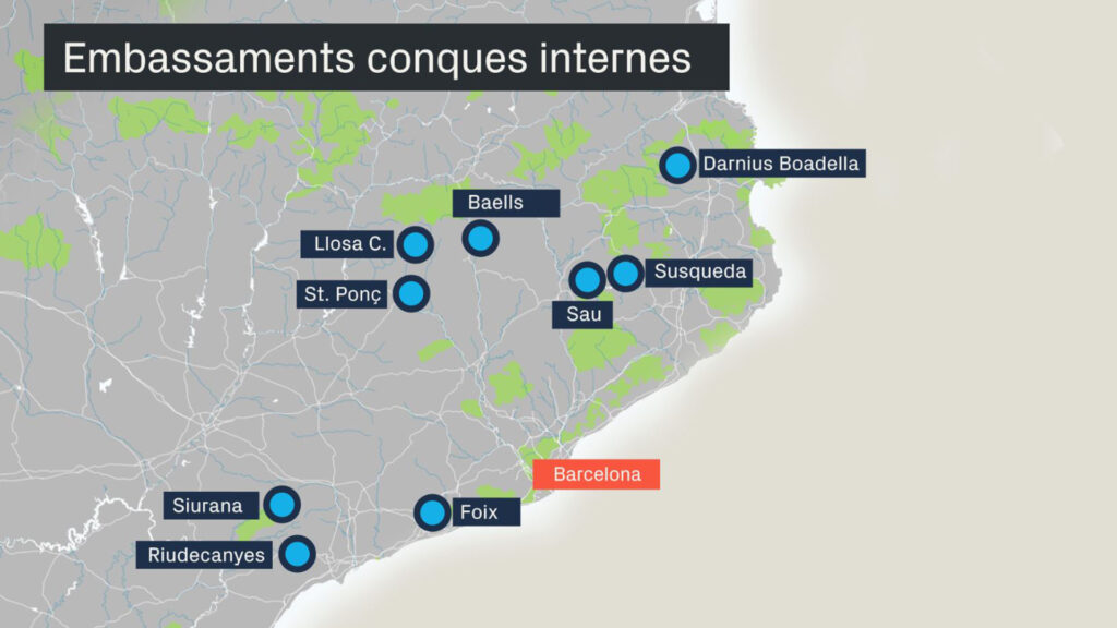 Els pantans del sistema Ter-Llobregat ja baixen del 15 % | pluja, sequera
