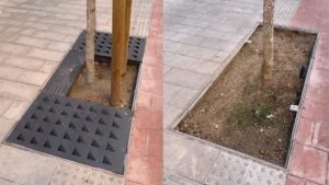 Veïns del carrer de Cortit de la Sagrera reclamen que es reposin les tapes robades dels escocells
