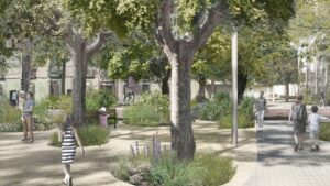 Així serà l’eix verd del carrer de Pere IV a Provençals del Poblenou