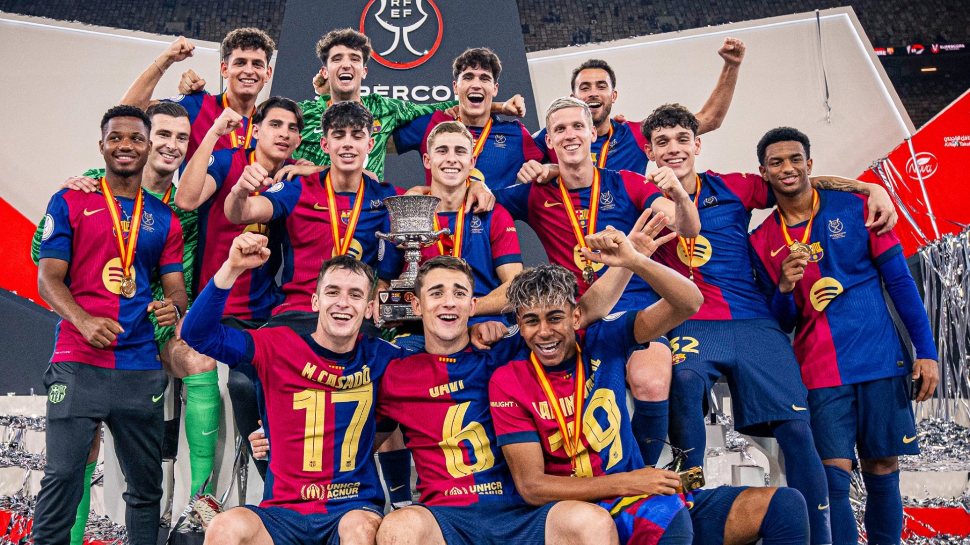 15 jugadors de la Masia del Barça a la Supercopa