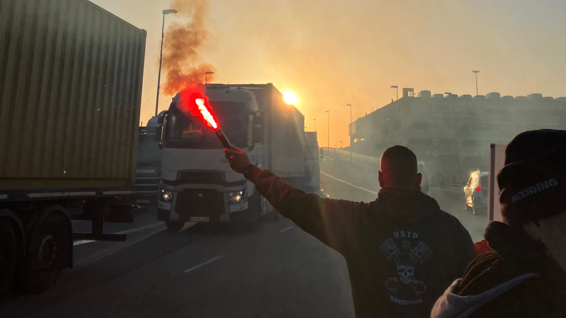 huelga trabajadores puerto barcelona