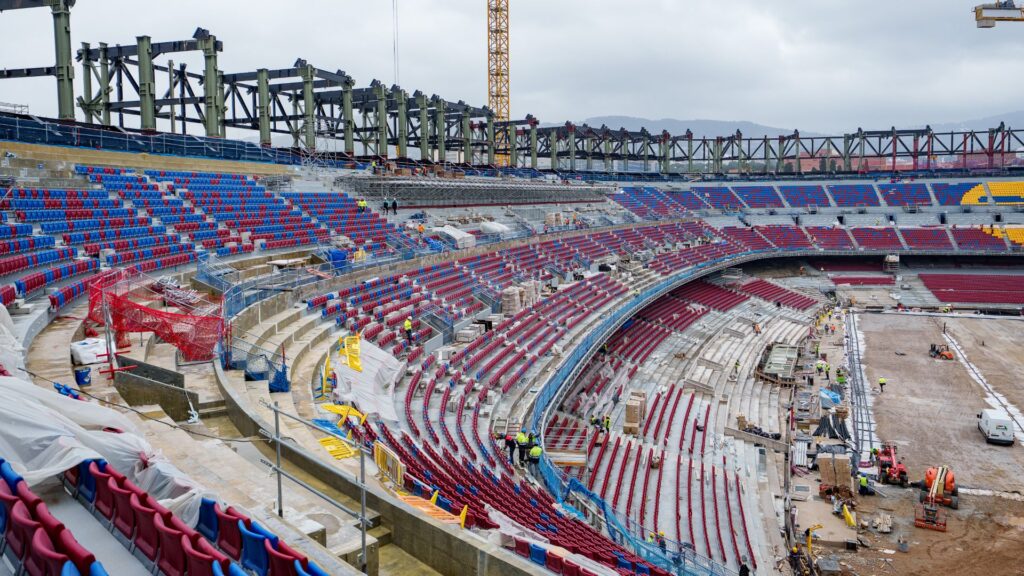 Obres Camp Nou 07-03-25 seients, llotges VIP i tercera graderia
