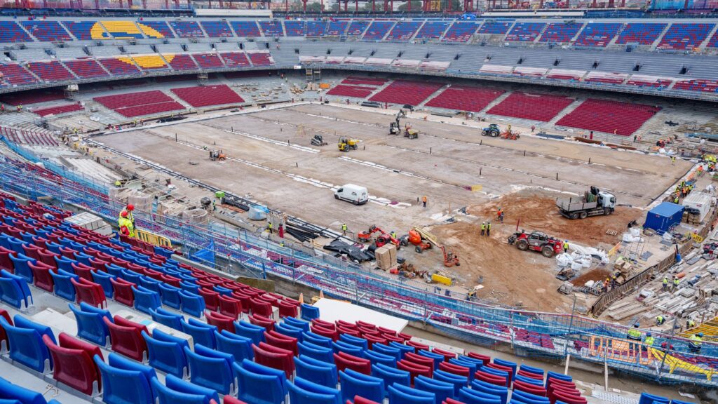 Obres Camp Nou 07-03-25 gespa