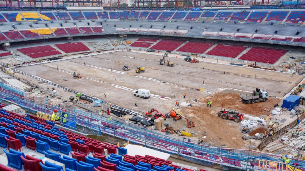 Obres Camp Nou 07-03-25 gespa