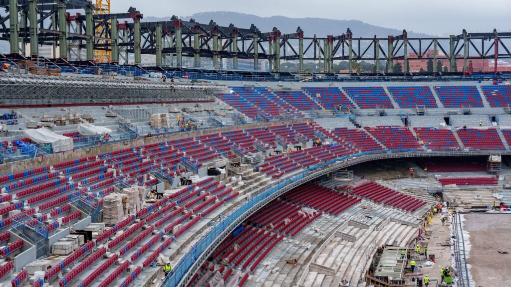 Obres Camp Nou 07-03-25 seients i tercera graderia