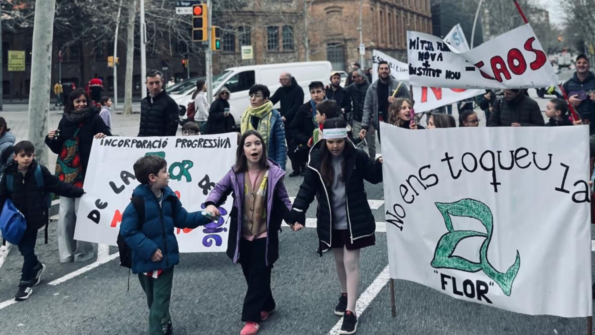 protesta AFA Escola Flor Maig