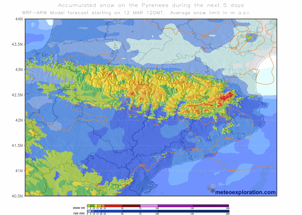 El gruix de neu al Pirineu i al Prepirineu orientals supera la mitjana després d'un hivern de mínims | neu, pluja