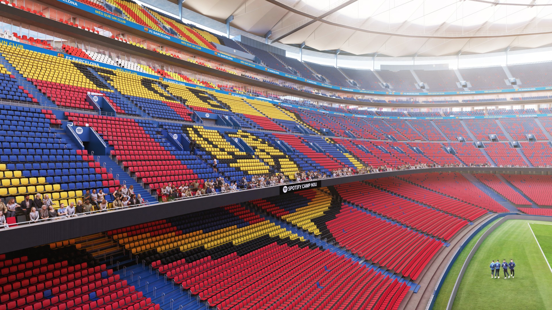 render graderia Camp Nou buida
