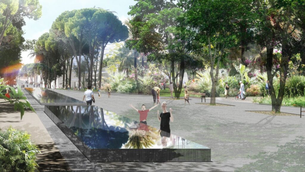 render l&agrave;mina aigua Parc Can&ograve;pia