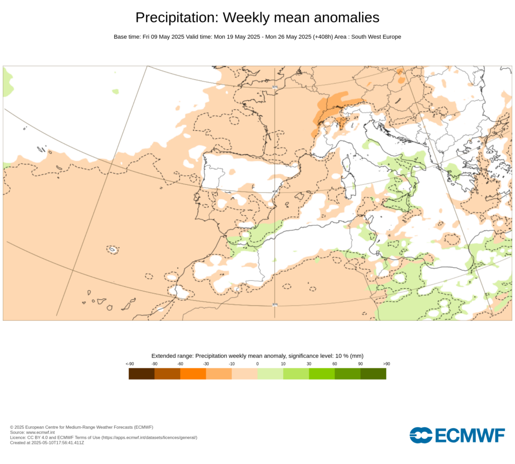 Maig de pluja a Barcelona i el sud d'Europa, però de sol i bonança al Regne Unit | calor, pluja