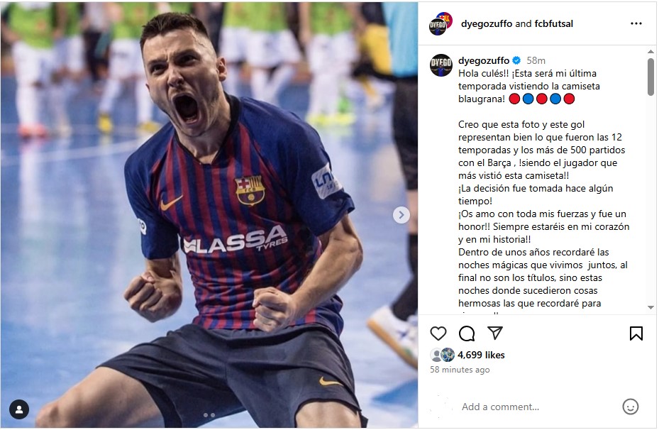 Dyego anuncia que deixa el Barça de futbol sala a final de temporada | Barça futbol sala, lliga