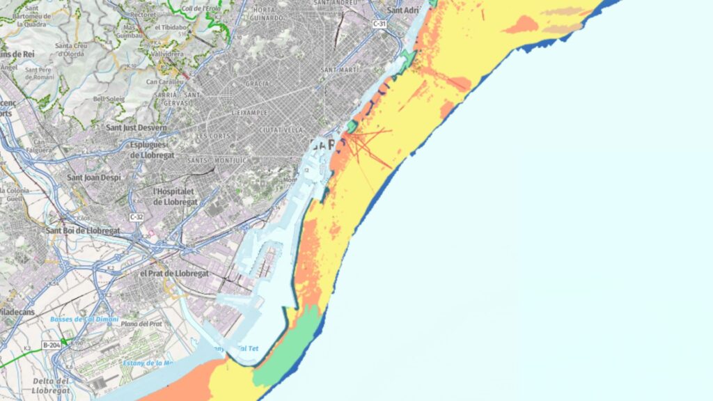 mapa habitats marins
