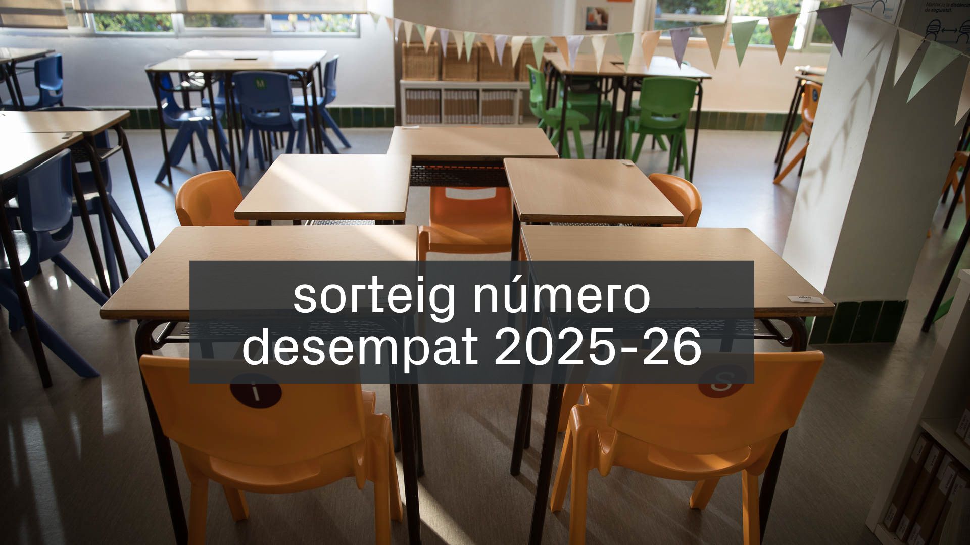 sorteig número desempat escoles infantil primària 2025-2026