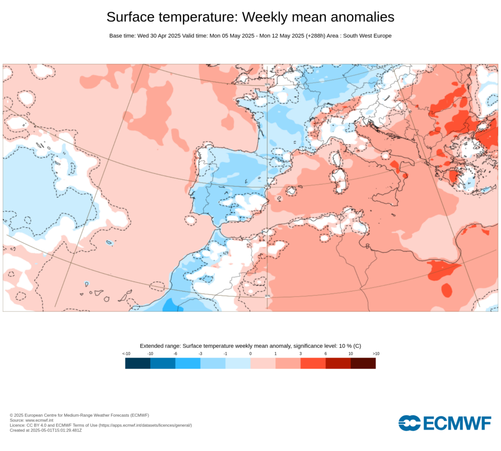 El temps del mes de maig: què en diuen els mapes del temps? | calor, pluja, sequera