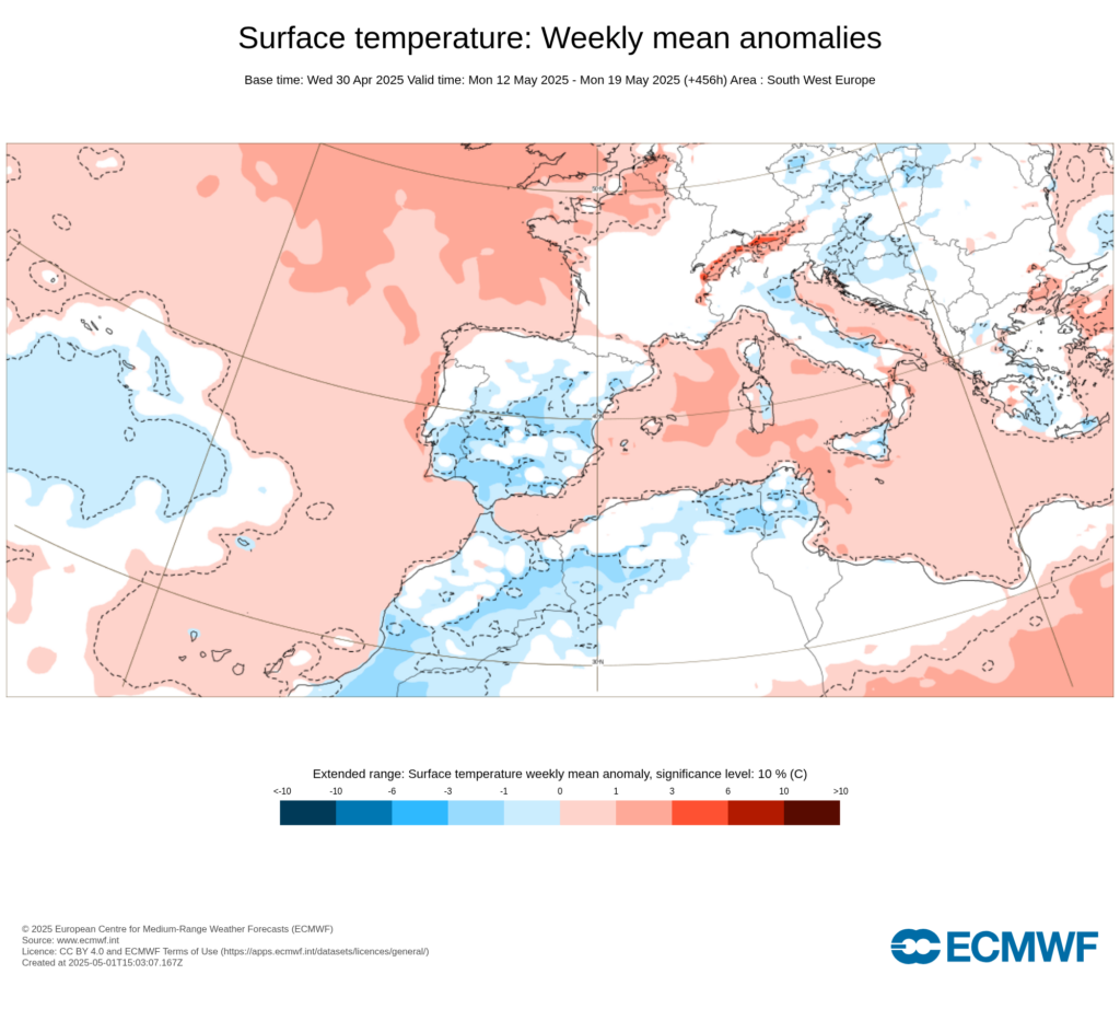 El temps del mes de maig: què en diuen els mapes del temps? | calor, pluja, sequera