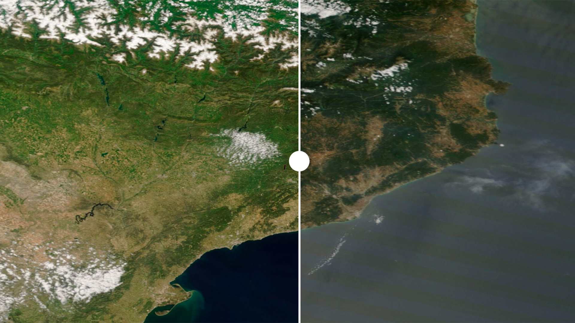 paisatge sec catalunya juny 2025 satel·lit Terra Nasa
