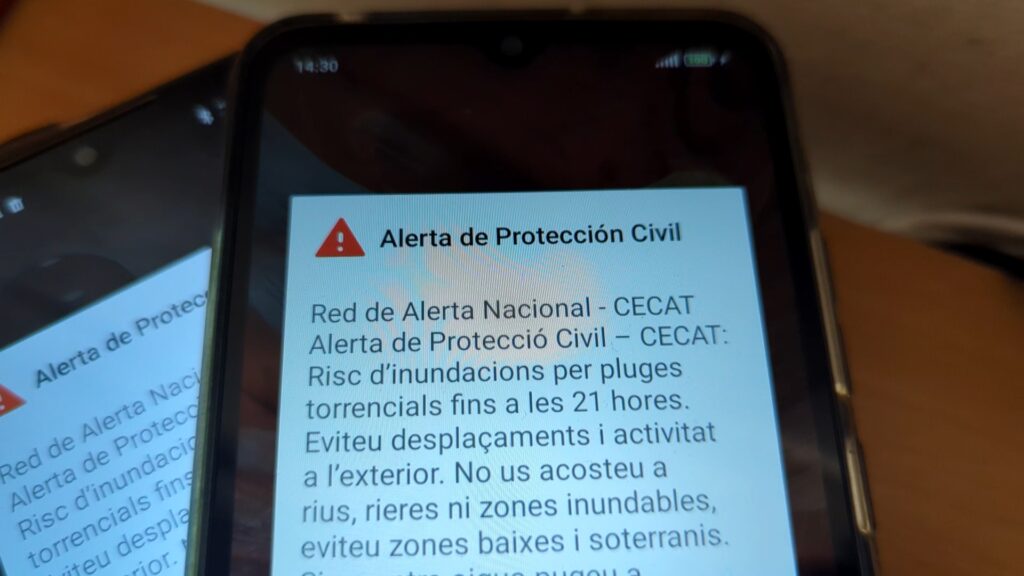 Protecció Civil reconeix “errors” en l’enviament d’alertes als mòbils d’algunes companyies