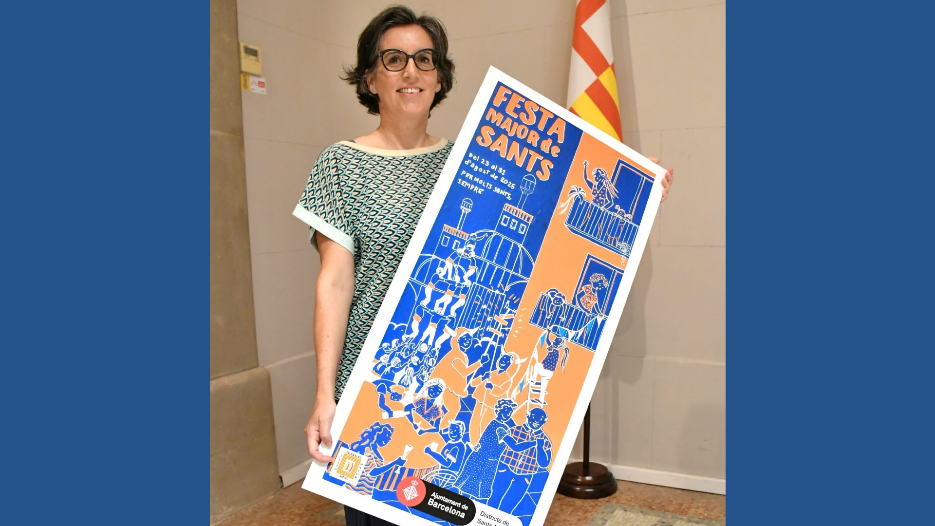 Àpats de germanor al cartell de la Festa Major de Sants i dues pregoneres amb moltes taules | cultura popular