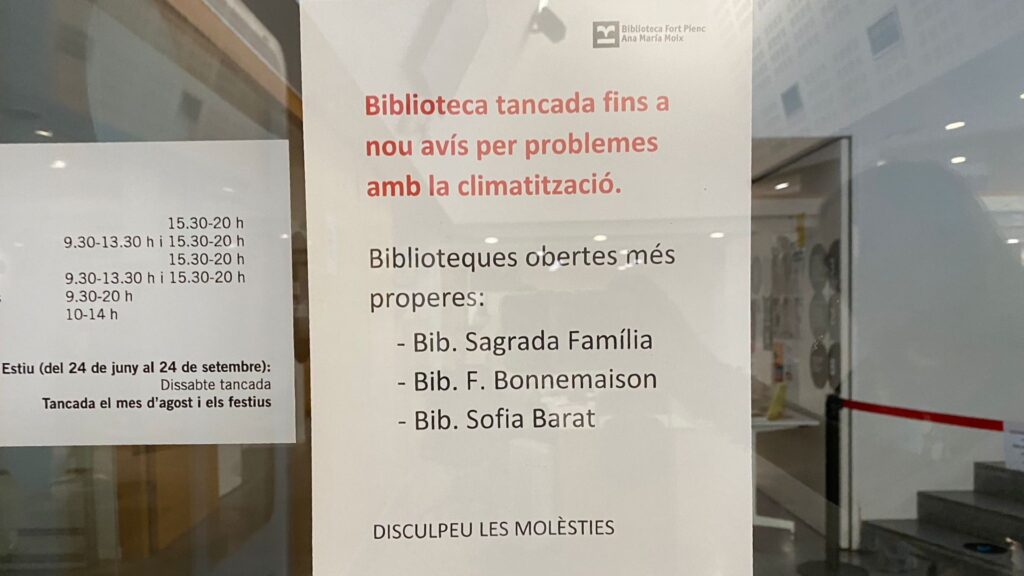 tancament biblioteca fort pienc