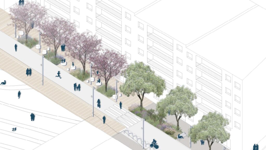 Primers passos per transformar el carrer de Mossèn Amadeu Oller en un vial més verd | Ajuntament de Barcelona, carrers, obres