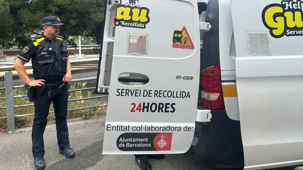 La Guàrdia Urbana rescata un gos lligat a una reixa sota el sol a Torre Baró | animals, calor, gossos, Guàrdia Urbana