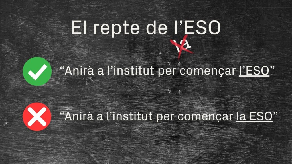Arrenca un nou curs de l'ESO, com l'hem de pronunciar en català? | català, ESO, instituts, llengua, Mots endiumenjats