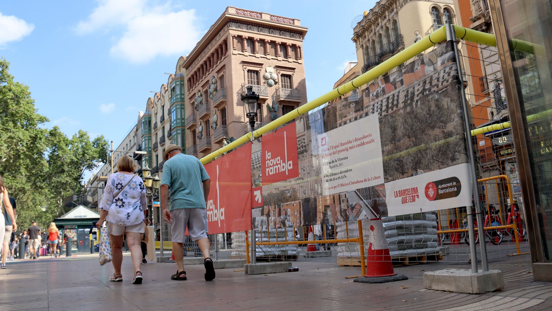 corte tráfico rambla obras suministro agua