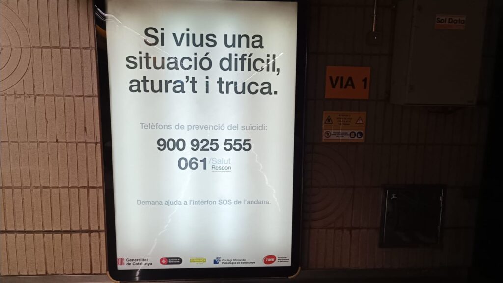 campanya prevenció suïcidi metro