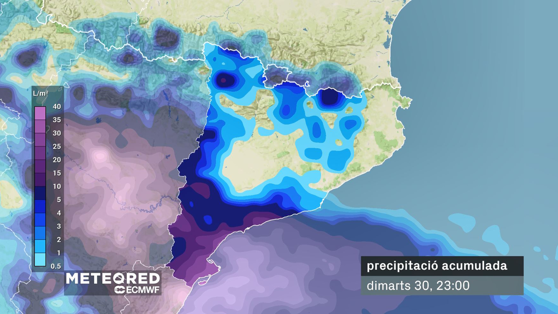 pluja acumulada Meteored