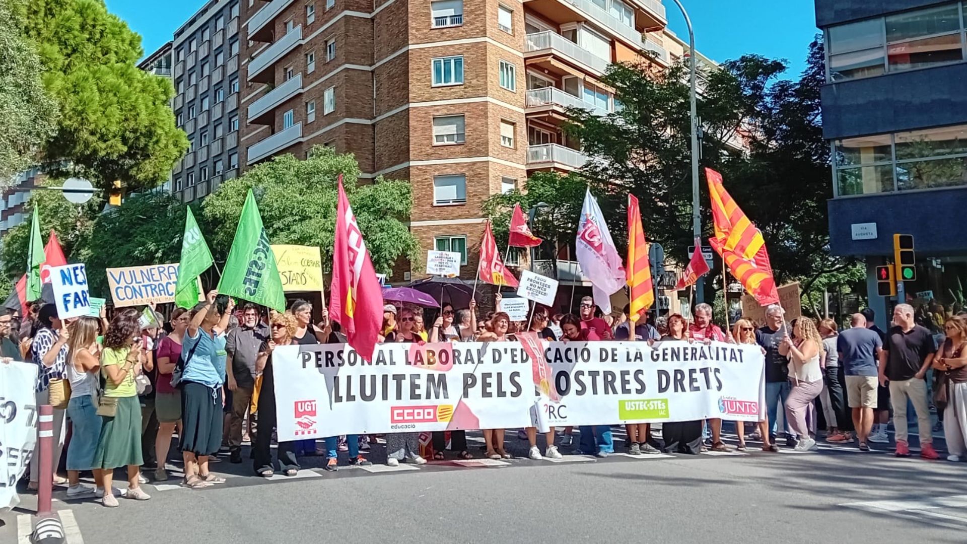 protesta Departament Educació