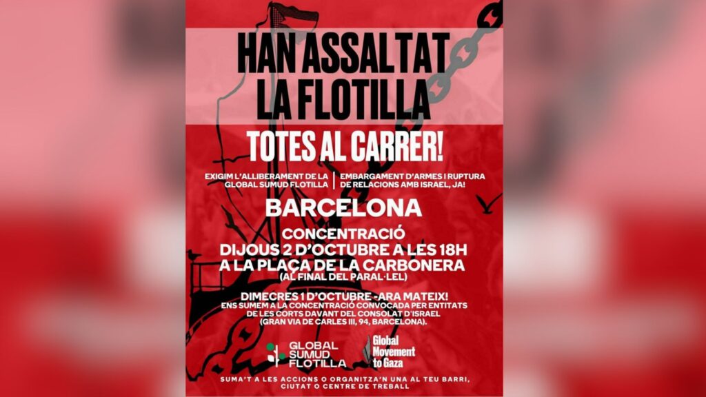 Acampada a les Drassanes: Barcelona es bolca en una protesta indefinida per l'assalt a la Flotilla | Flotilla, Israel, Palestina, solidaritat