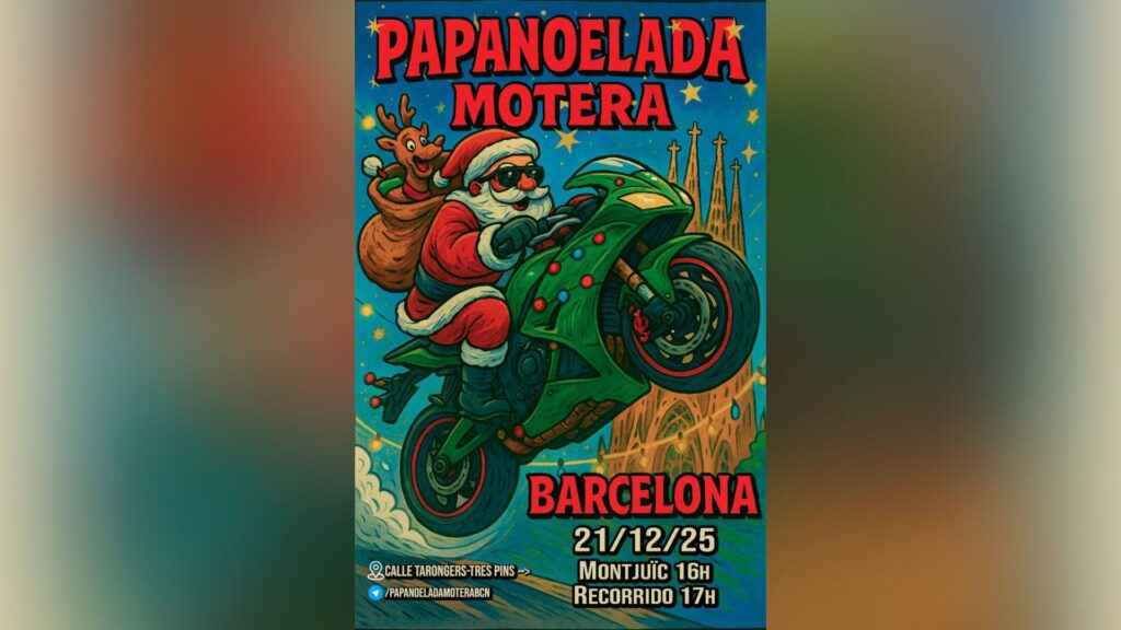 La Papanoelada Motera 2025 vol recórrer el passeig de Gràcia i la via Laietana | contaminació acústica, contaminació atmosfèrica, Guàrdia Urbana, motos