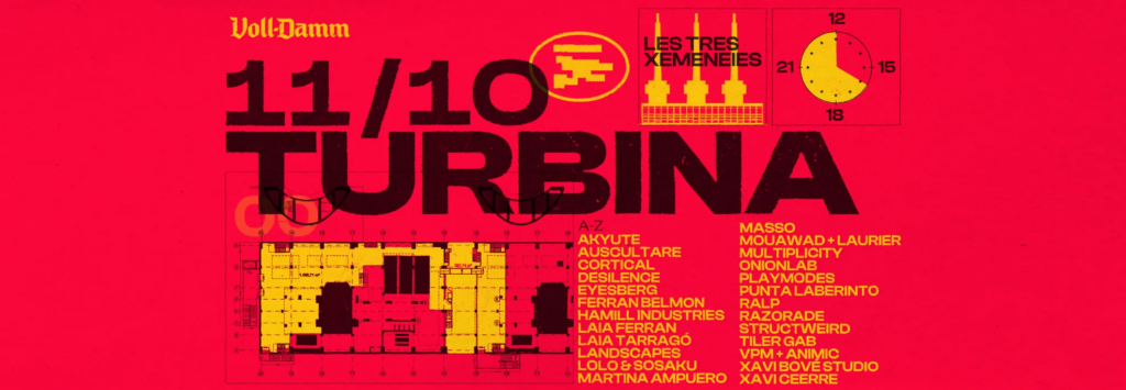 TURBINA: el millor de l'art digital a les Tres Xemeneies de Sant Adrià | agenda del cap de setmana, artistes, música electrònica