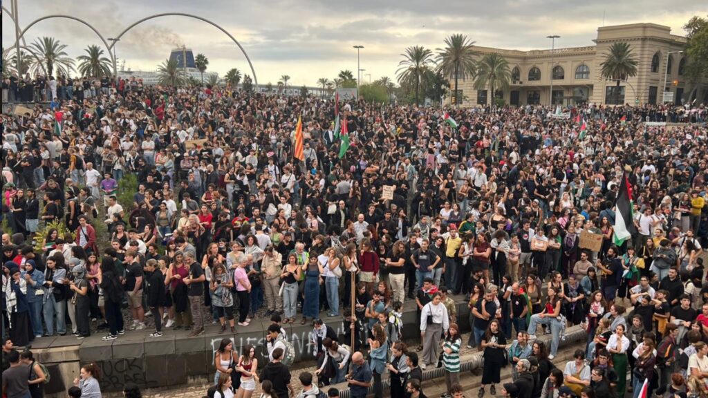 15.000 persones a la manifestació de Barcelona contra l'assalt d'Israel a la Flotilla de Gaza | Flotilla, Israel, manifestacions a Barcelona, Palestina, solidaritat