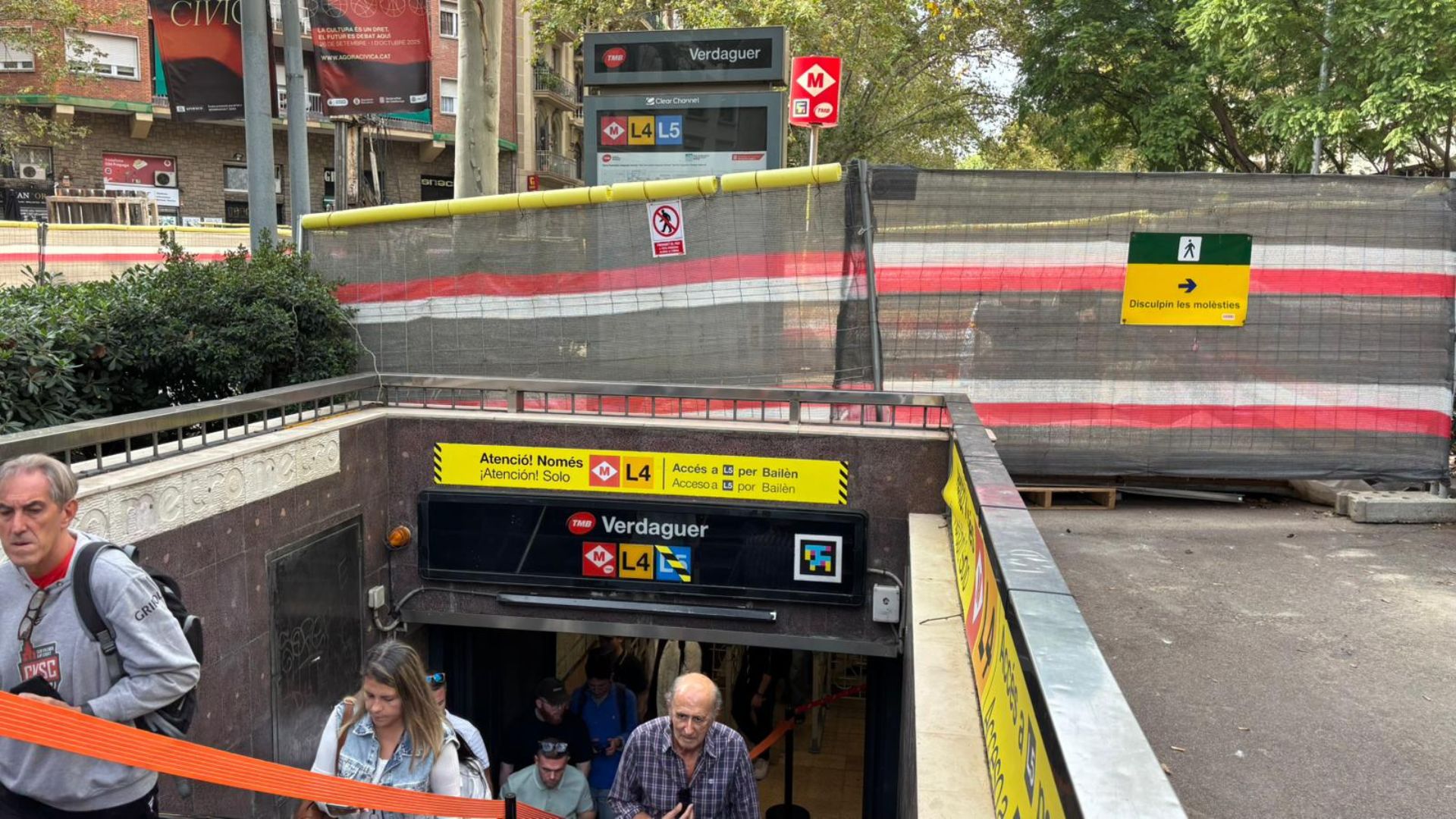 Tanca durant un any l'intercanviador de metro de l'estació de Verdaguer per obres de millora | Departament de Territori i Sostenibilitat, metro, obres