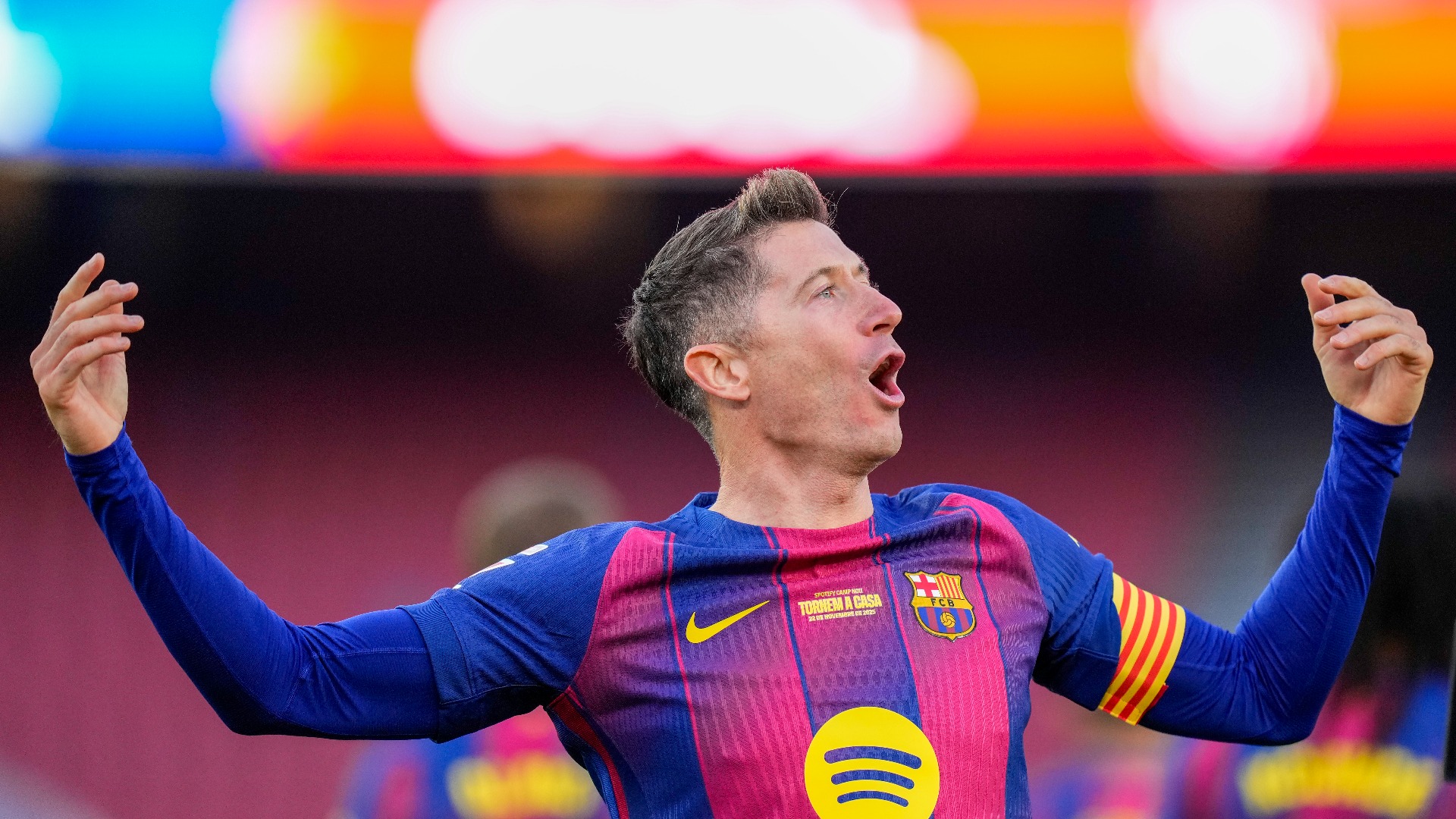 Barça Athletic tornada Camp Nou celebració gol Robert Lewandowski