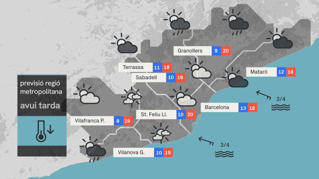 Previsi&oacute; temps dilluns 17 novembre 2025 Barcelona