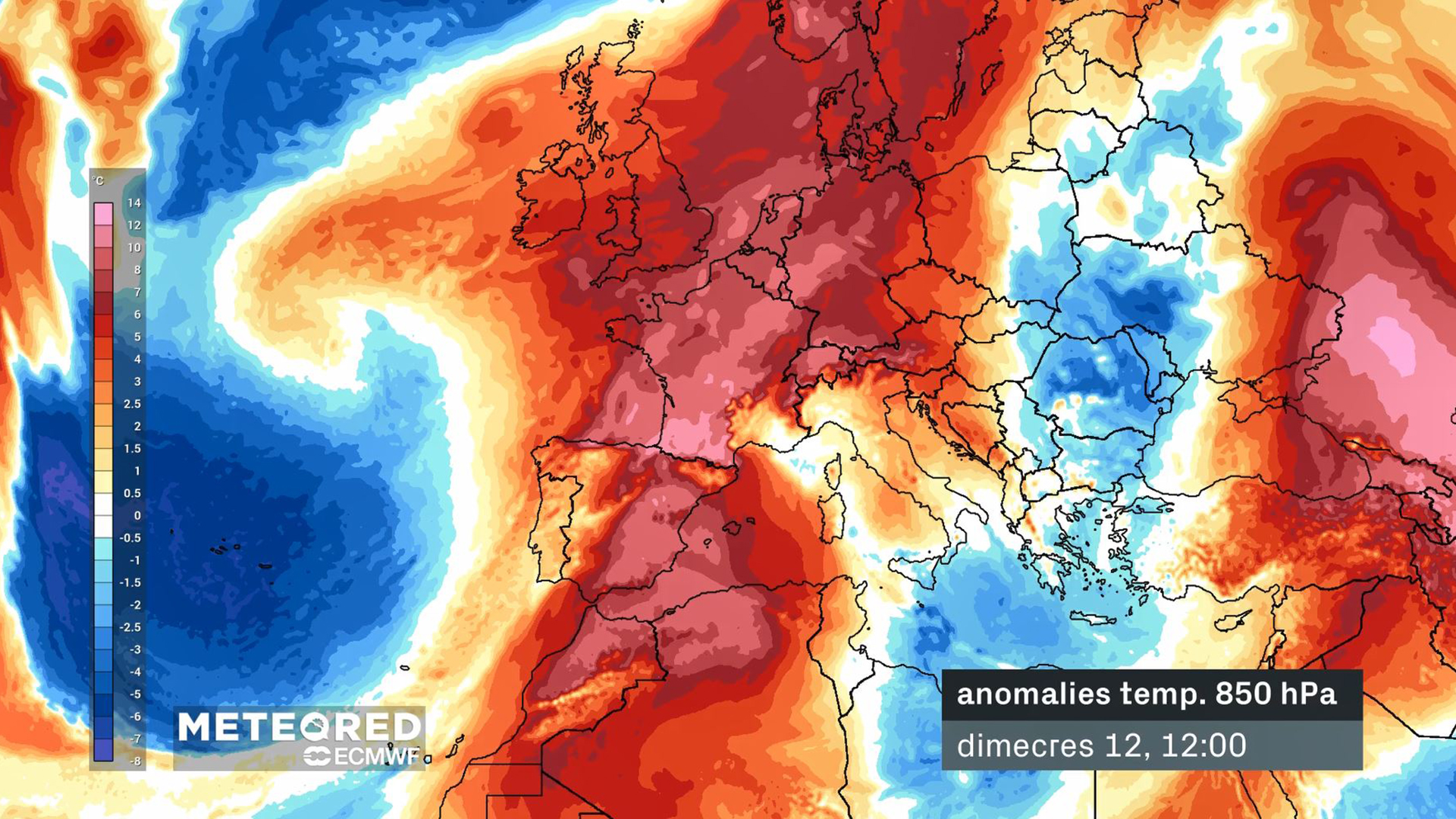 Anomalia de temperatura. Estiuet de Sant Martí