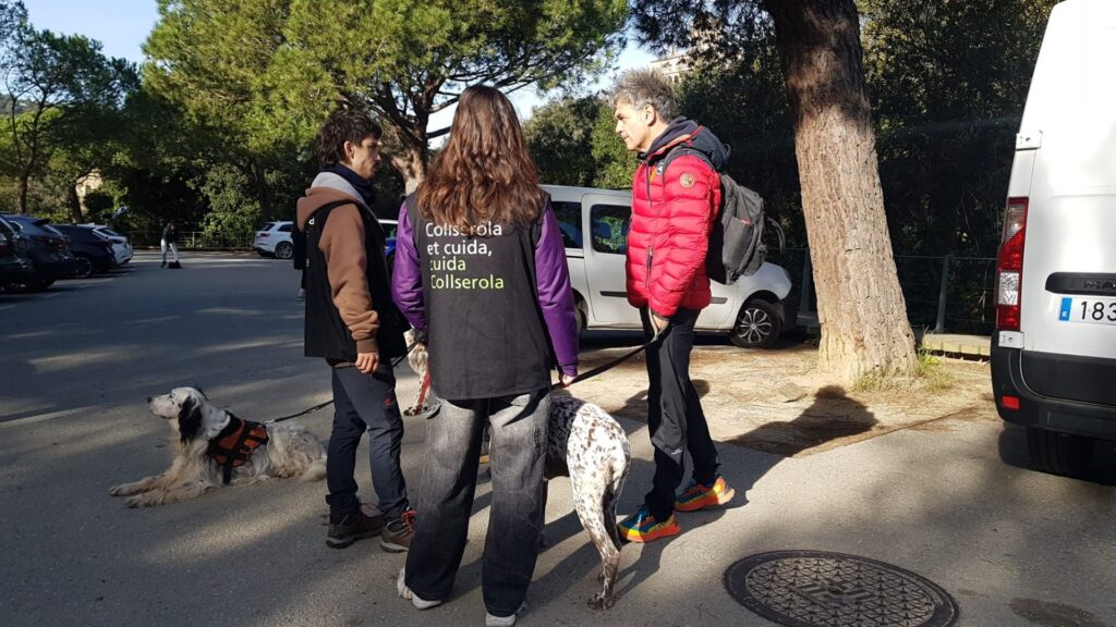 informadores en Collserola, cerrado por la peste porcina