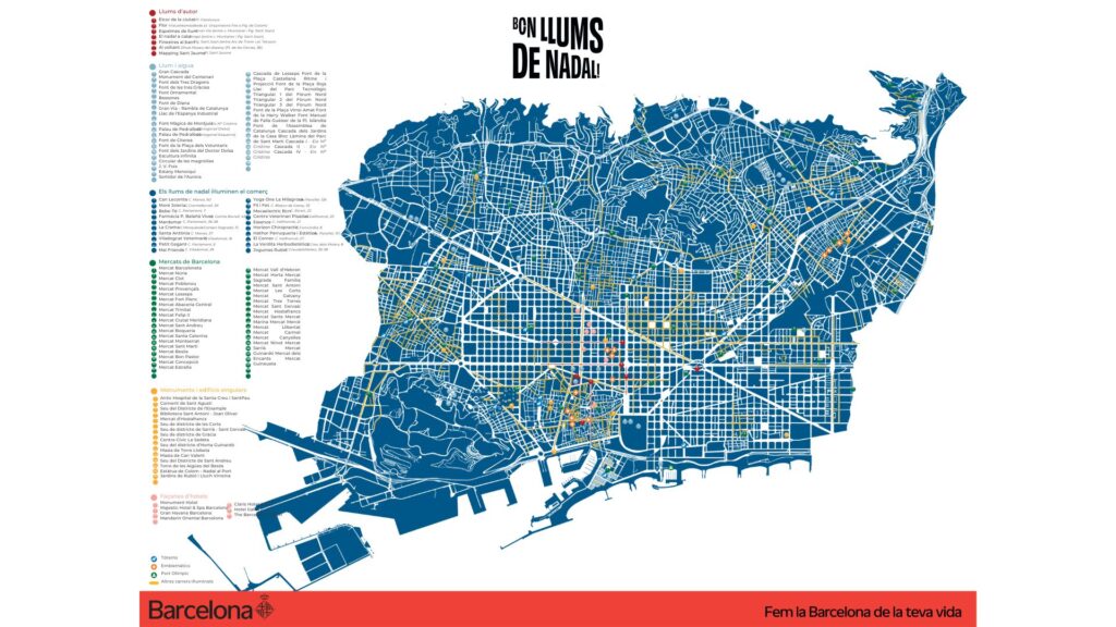 mapa llums Nadal Barcelona 2025
