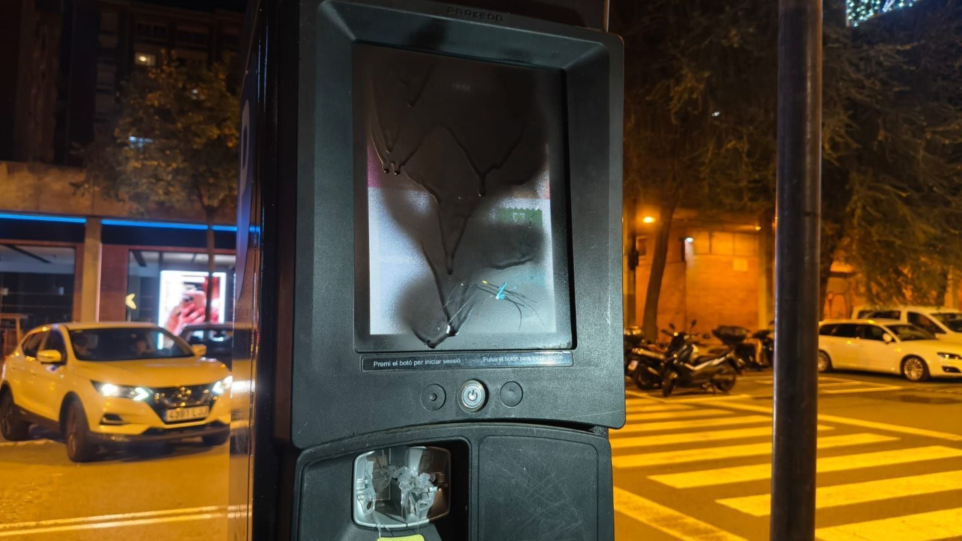 parquímetre vandalitzat Canyelles