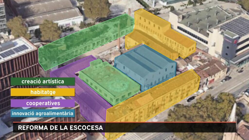 L'Ajuntament vol transformar La Escocesa: hi haurà habitatges i projectes d'economia social | artistes, cooperatives, economia col·laborativa, habitatge públic