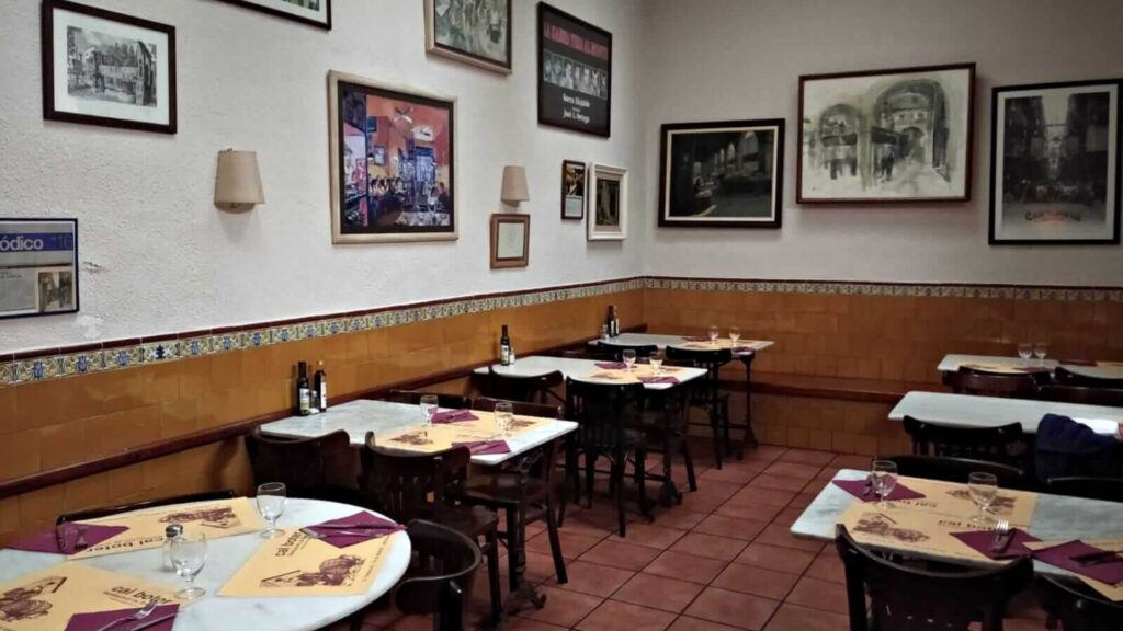 Sala del restaurant gracienc Cal Boter.