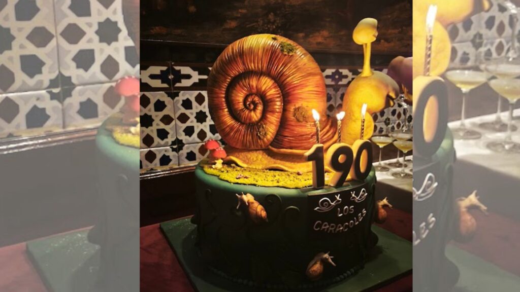 Pastís d'aniversari de Los Caracoles fet per la Pastisseria Escribà