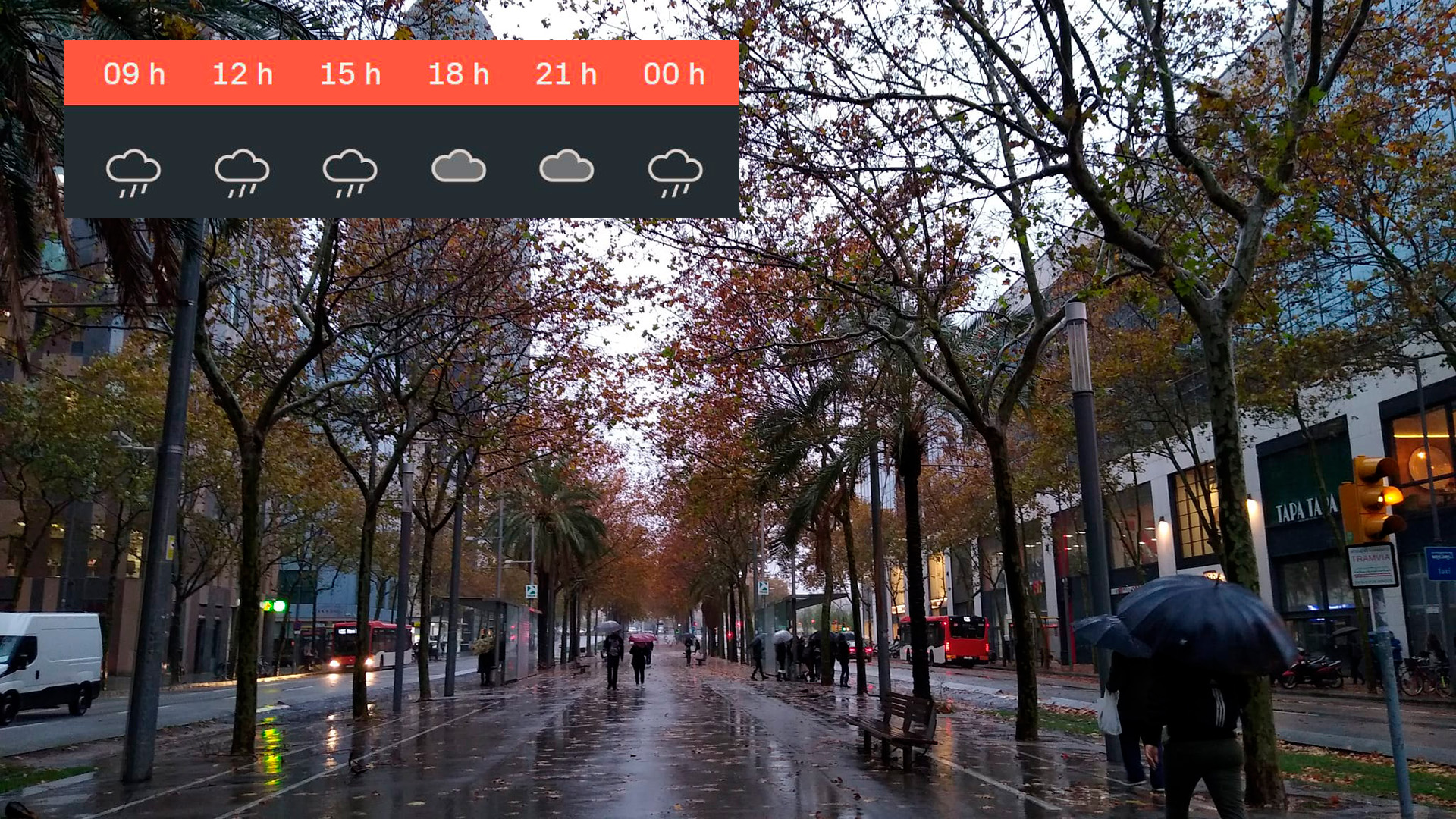 previsio temps dilluns 15 desembre barcelona pluja