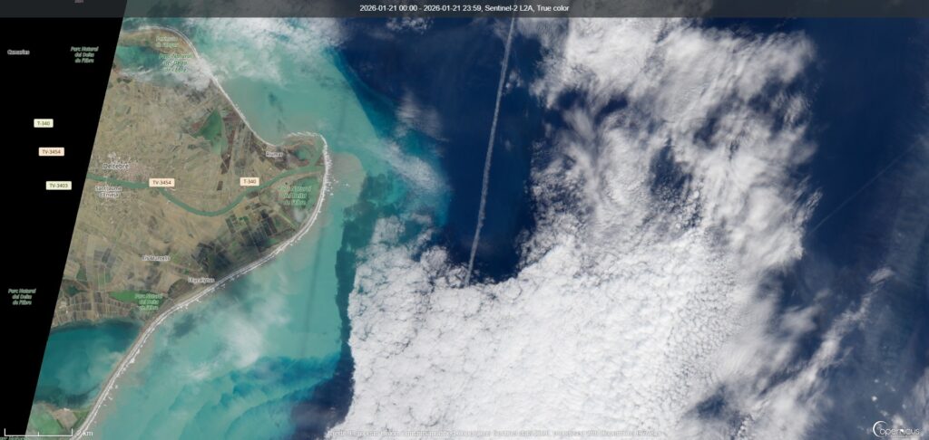 Els sediments aportats pels rius catalans, plenament visibles des del satèl·lit | inundació, pluja