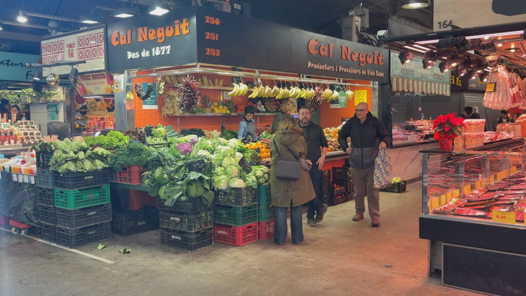 Parada de Cal enguit al Mercat de la Boqueria