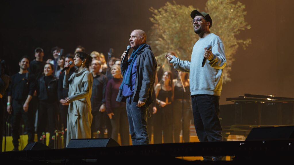 Llu&iacute;s Llach i Alguer Miquel concert Palestina