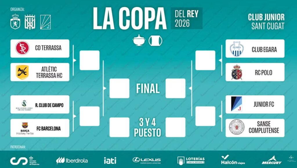 Definits els quadres de la Copa 2026 d'hoquei herba |