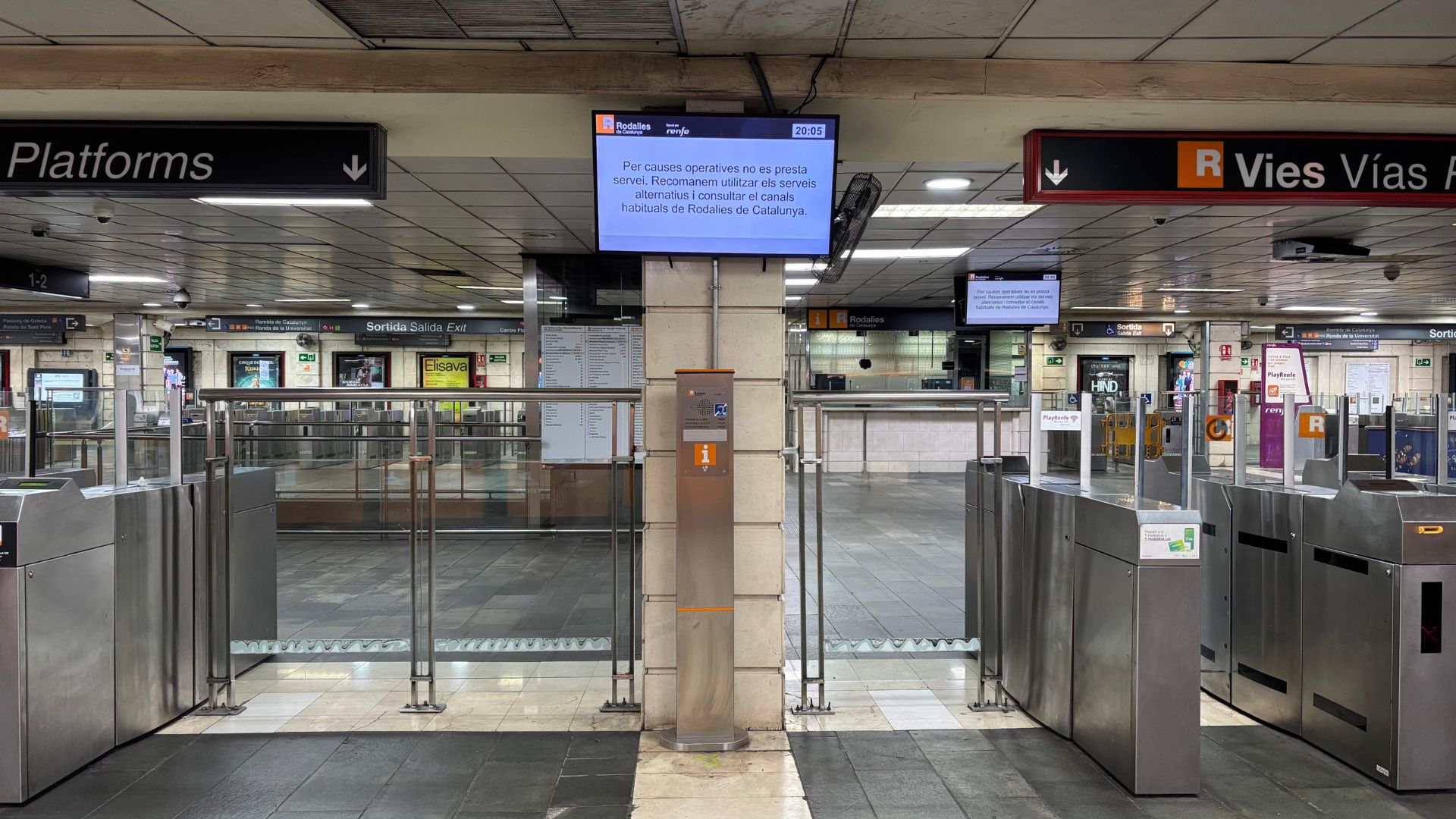 estació rodalies plaça catalunya barcelona